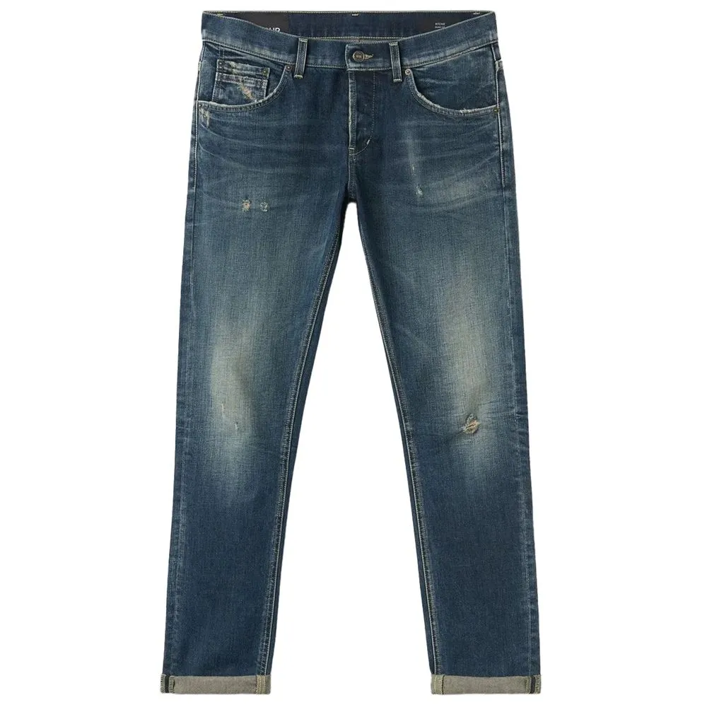 Dondup Men's Chic Washed Blue Stretch Denim