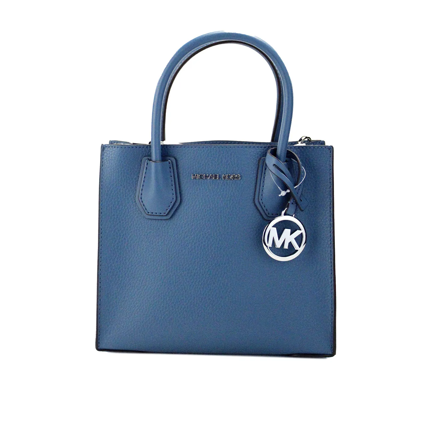 Michael Kors Women's Mercer Medium Teal Pebble Leather Messenger Crossbody Bag