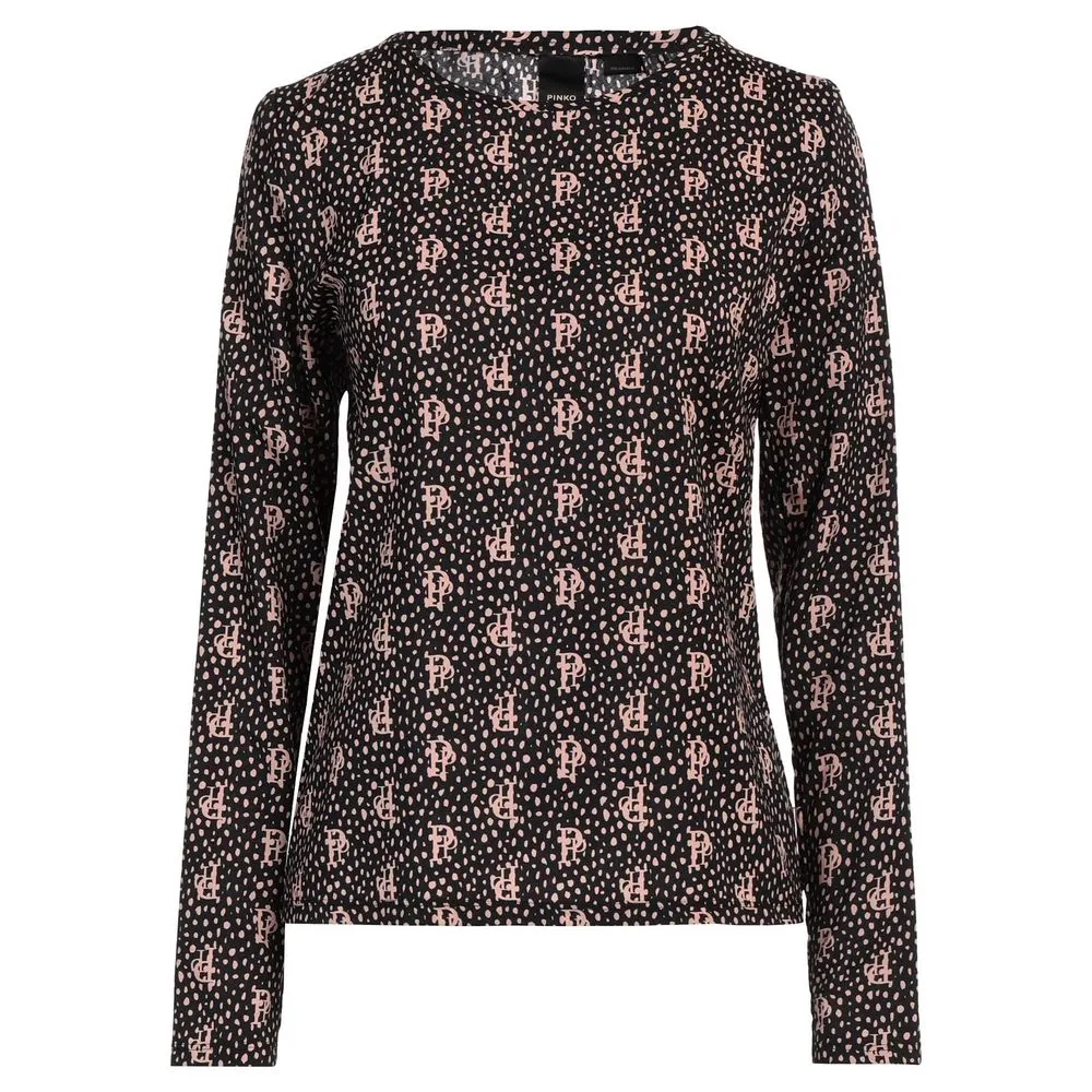 PINKO Women's Chic Stretchy Black Blouse for Elegant Evenings