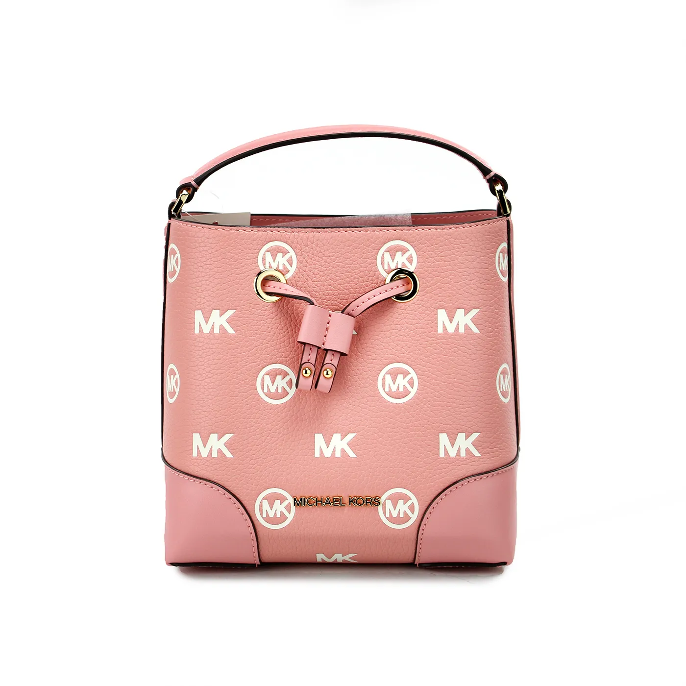 Michael Kors Women's Mercer Small Primrose Embossed Drawstring Bucket Messenger Bag