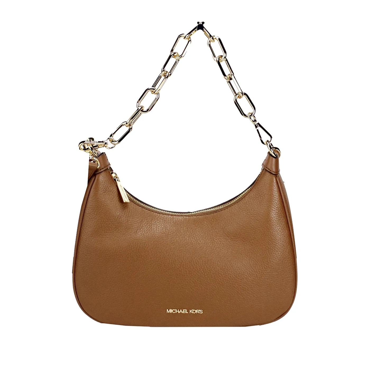 Michael Kors Women's Cora Large Luggage Zip Pouchette Chain Shoulder Crossbody Bag