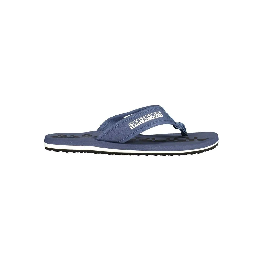 Napapijri Men's Chic Blue Thong Slipper with Contrasting Details