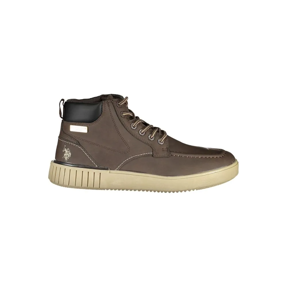 U.S. POLO ASSN. Men's Equestrian Chic Brown Lace-Up Boots