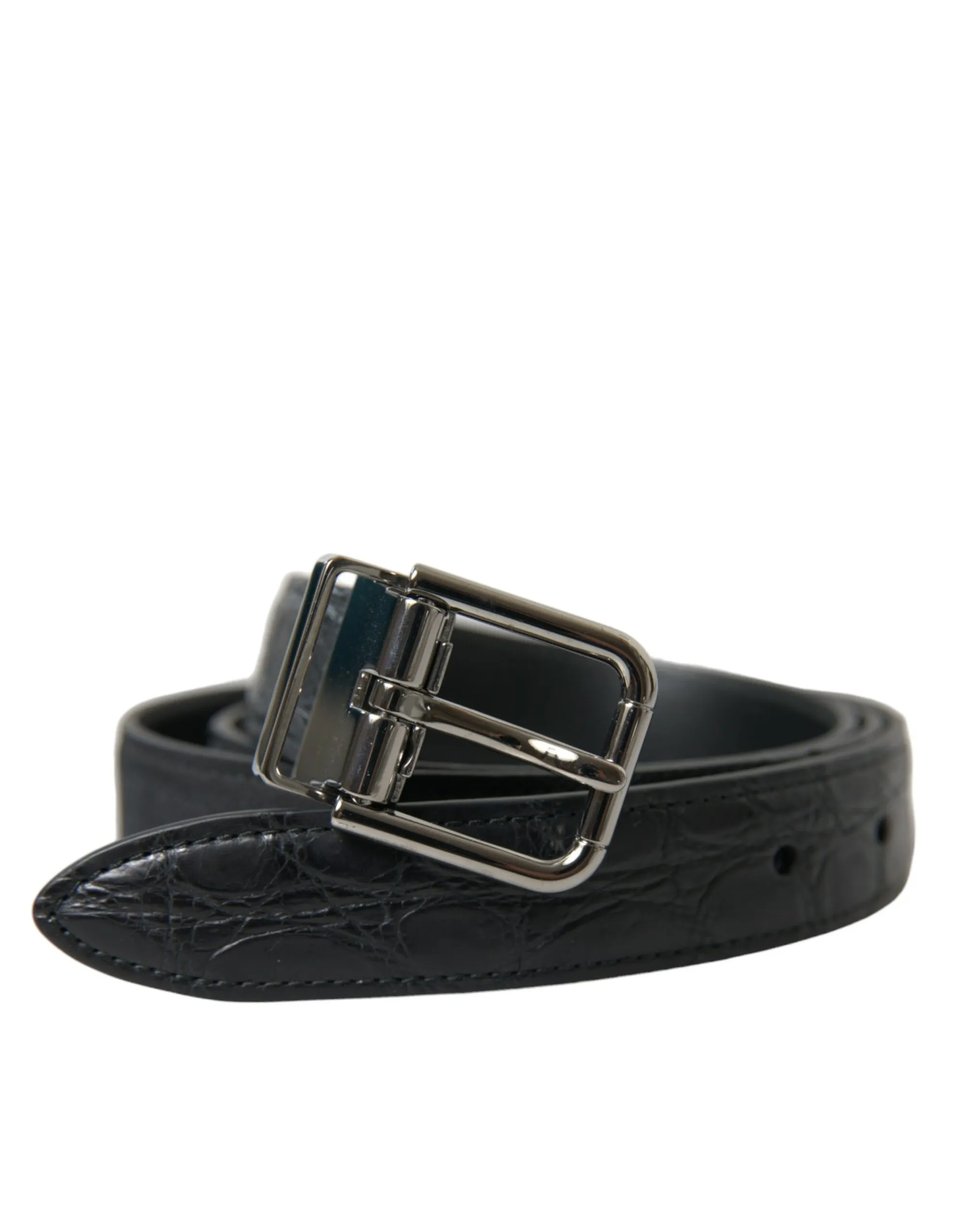 Dolce & Gabbana Men's Elegant Leather Belt with Metal Buckle