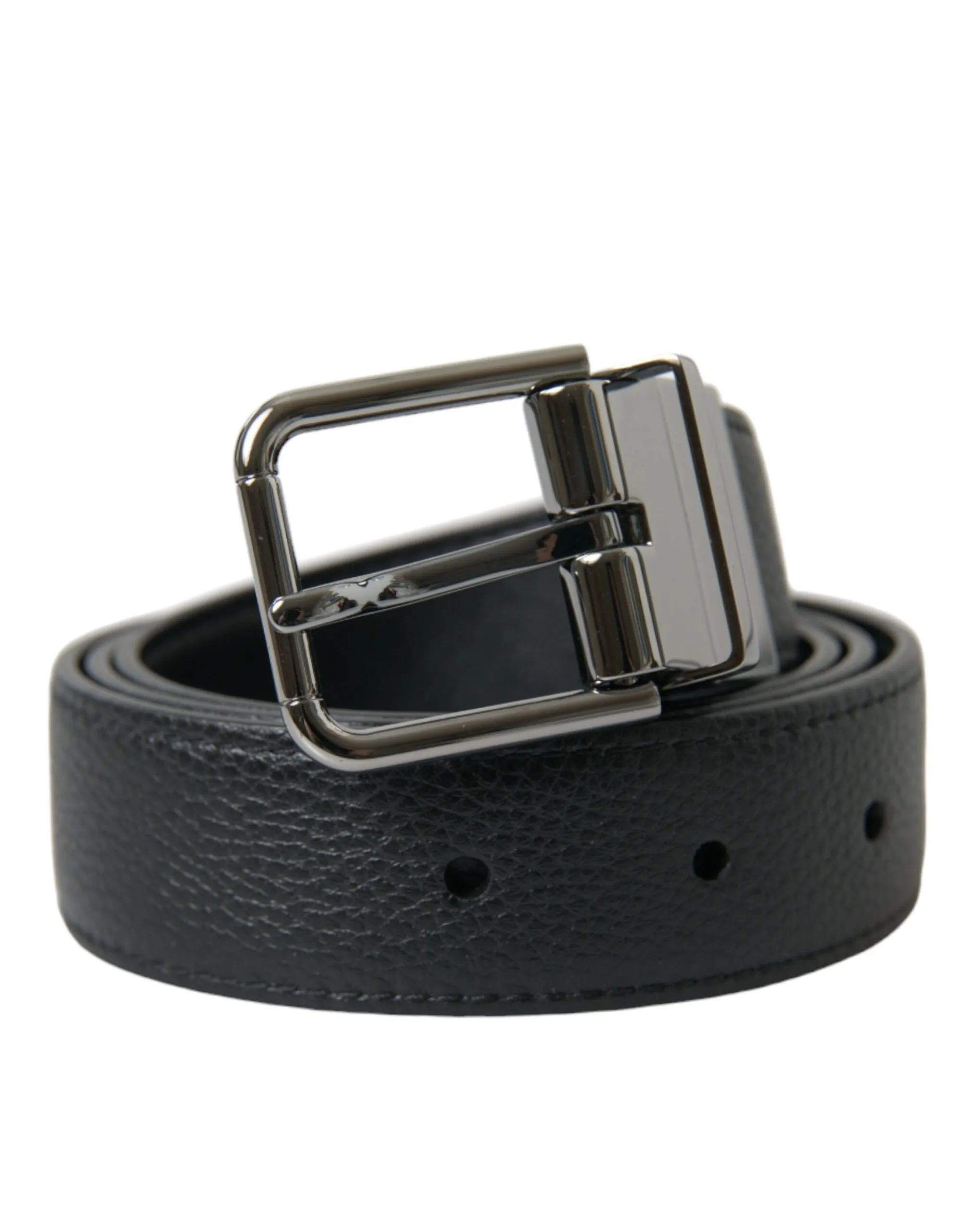 Dolce & Gabbana Men's Elegant Leather Belt with Metal Buckle