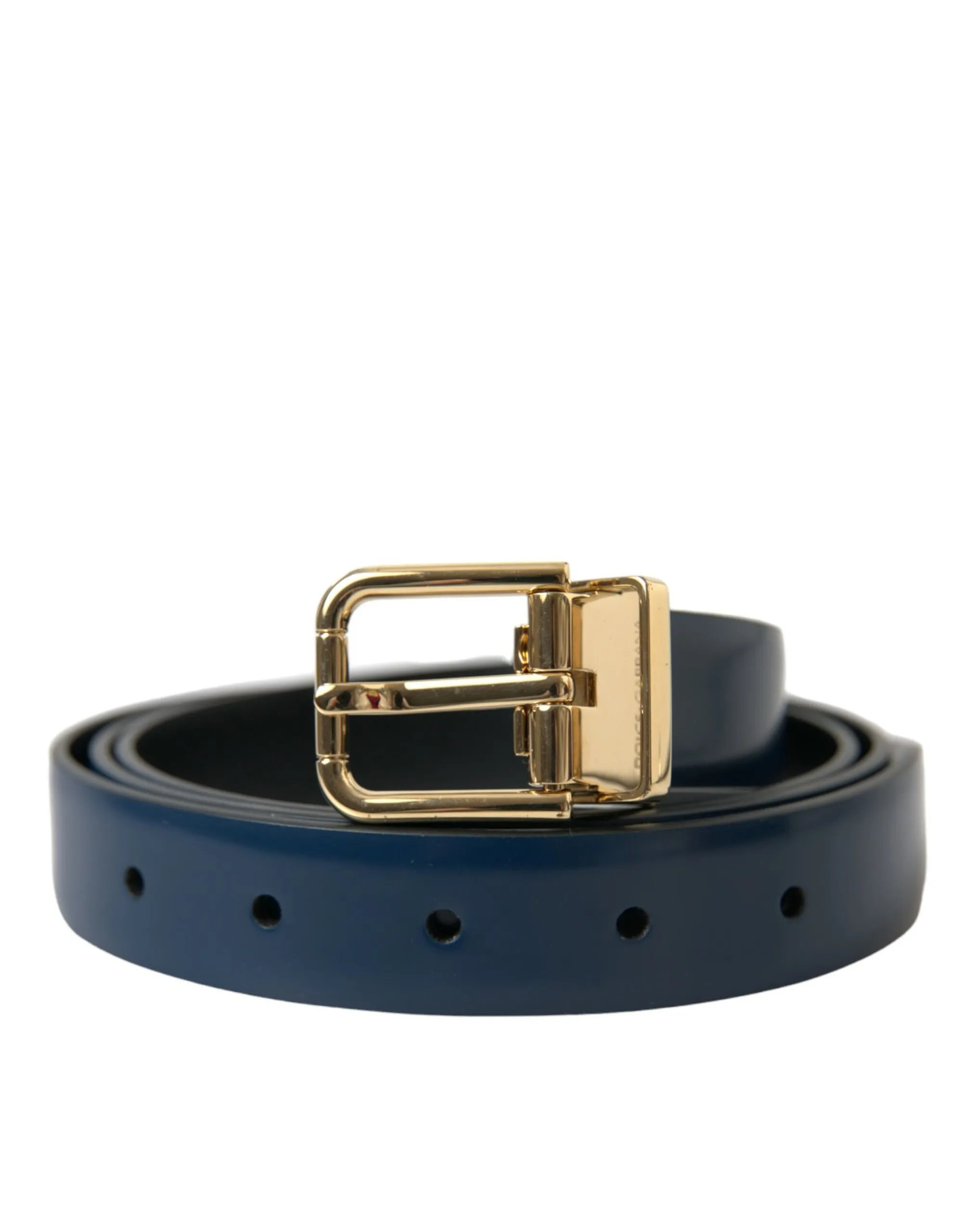 Dolce & Gabbana Men's Elegant Blue Calf Leather Belt