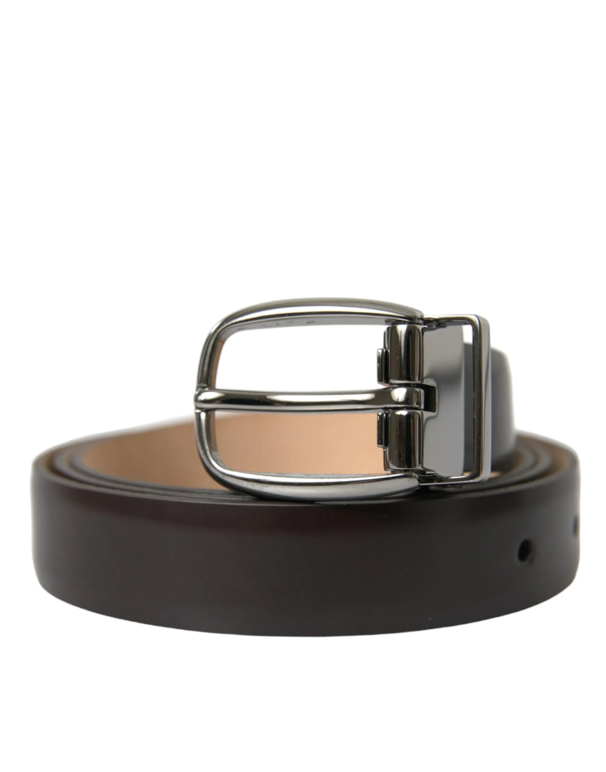 Dolce & Gabbana Men's Elegant Leather Belt with Eye-Catching Buckle