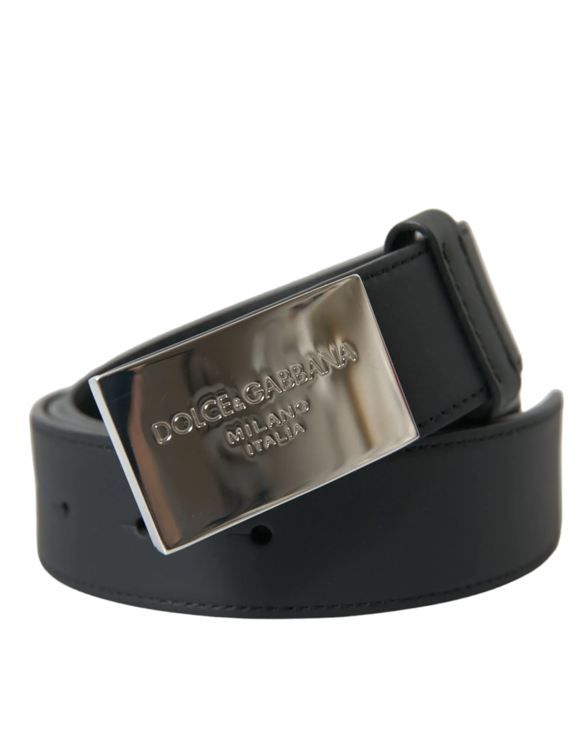 Dolce & Gabbana Men's Elegant Leather Belt with Metal Buckle