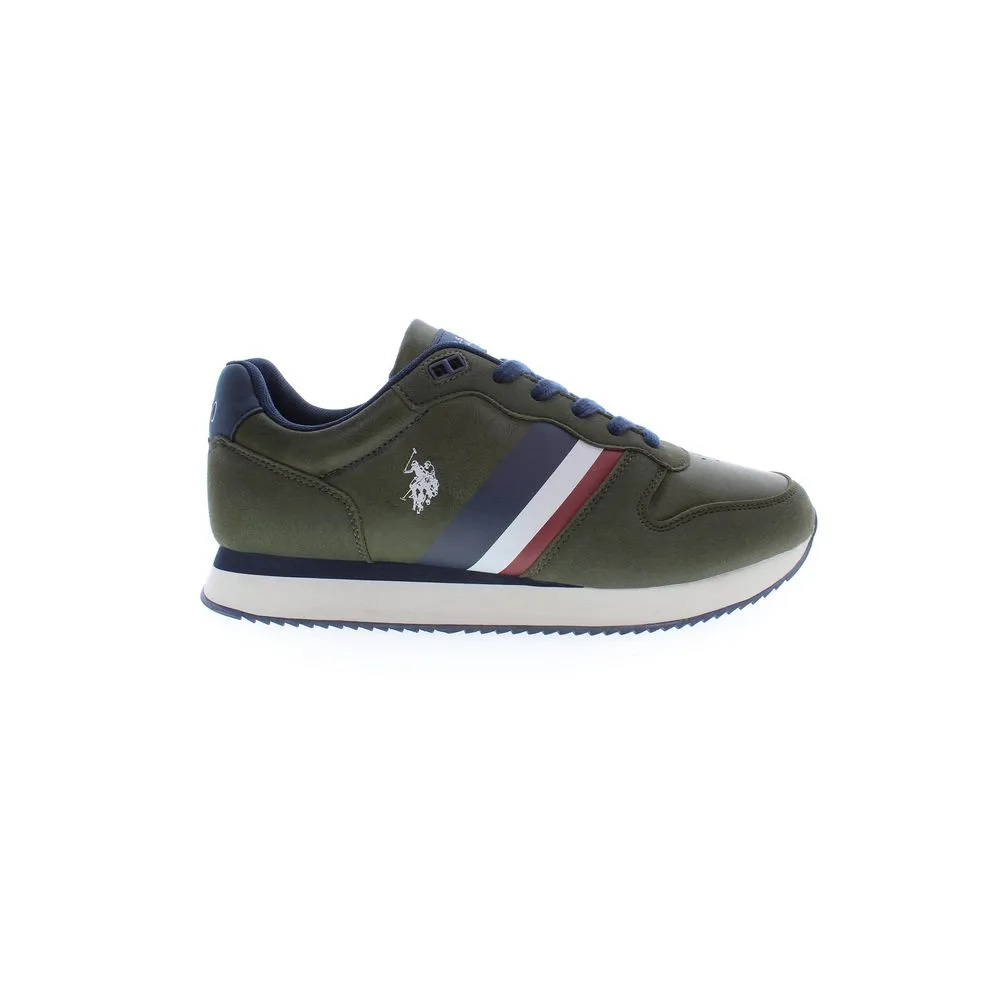 U.S. POLO ASSN. Men's Chic Green Lace-Up Sports Sneakers