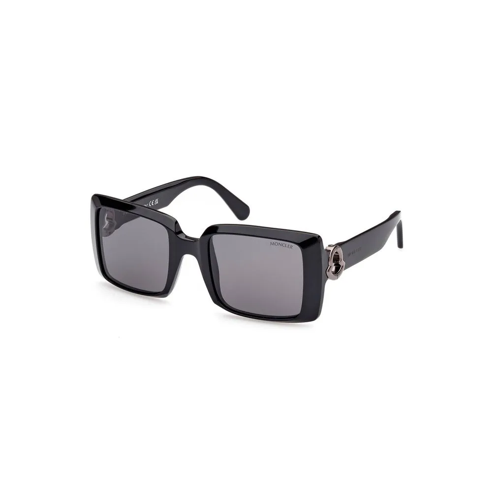 Moncler Women's Chic Rectangular Black Lens Sunglasses