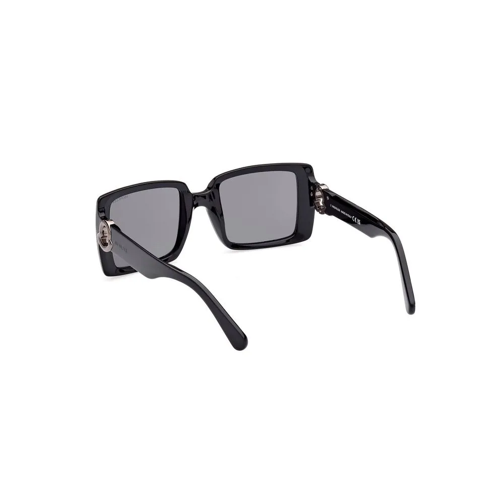 Moncler Women's Chic Rectangular Black Lens Sunglasses