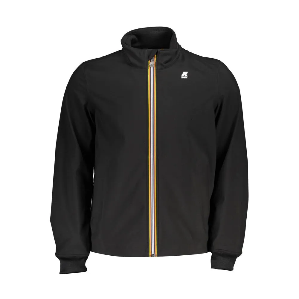 K-WAY Men's Sleek Black Sports Jacket with Contrasting Details