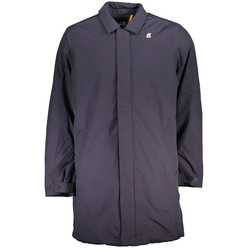 K-WAY Men's Chic Blue Sports Jacket with Logo Detail