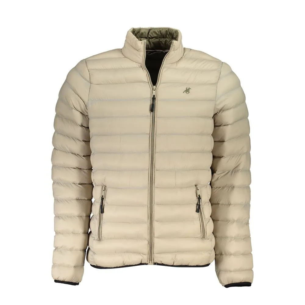 U.S. Grand Polo Men's Chic Beige Long Sleeve Casual Jacket