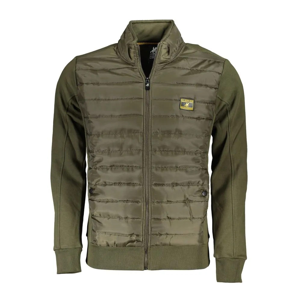 U.S. Grand Polo Men's Elegant Long Sleeve Green Jacket