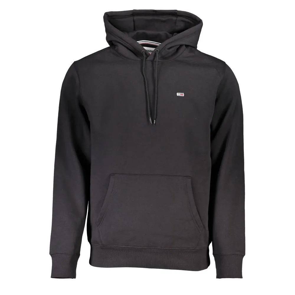 Tommy Hilfiger Men's Sleek Hooded Fleece Sweatshirt in Black