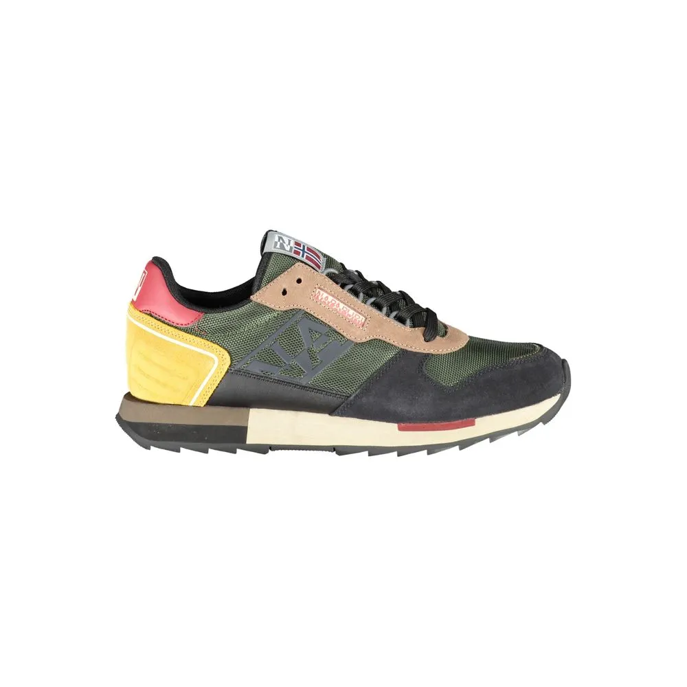Napapijri Men's Chic Green Laced Sporty Sneaker Ensemble
