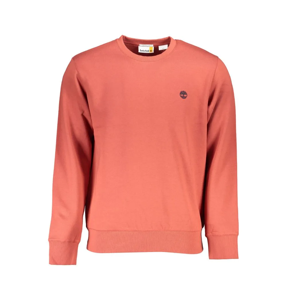 Timberland Men's Chic Pink Fleece Crew Neck Sweatshirt