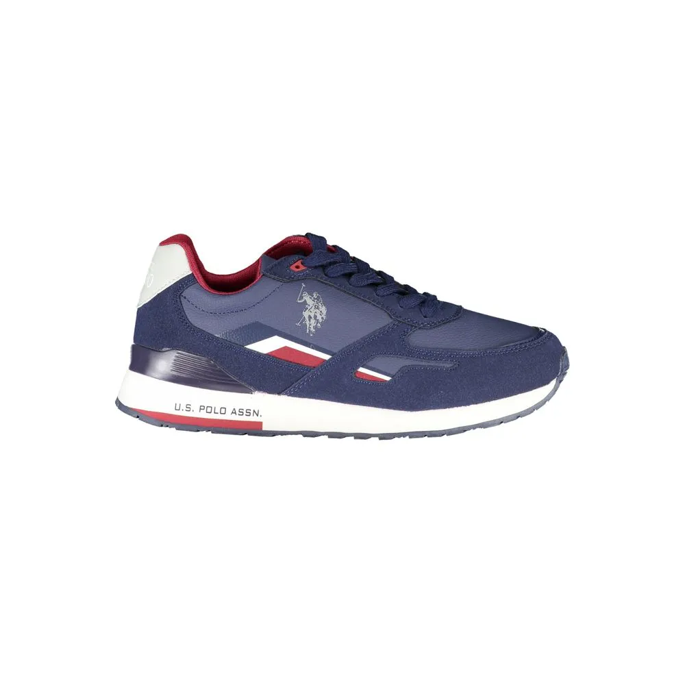 U.S. POLO ASSN. Men's Sleek Blue Sneakers with Dynamic Contrast Details