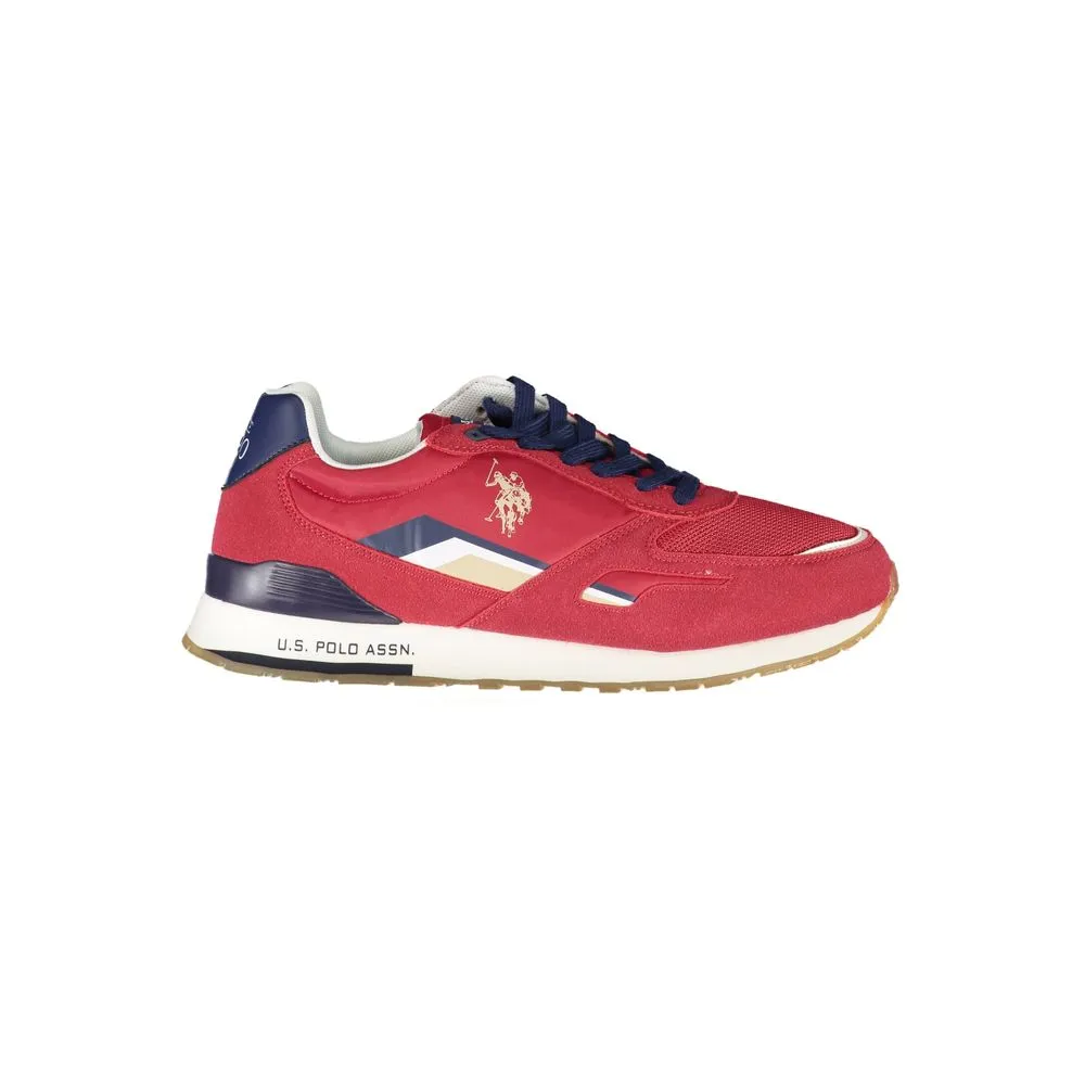 U.S. POLO ASSN. Men's Sleek Pink Sneakers with Eye-Catching Contrast