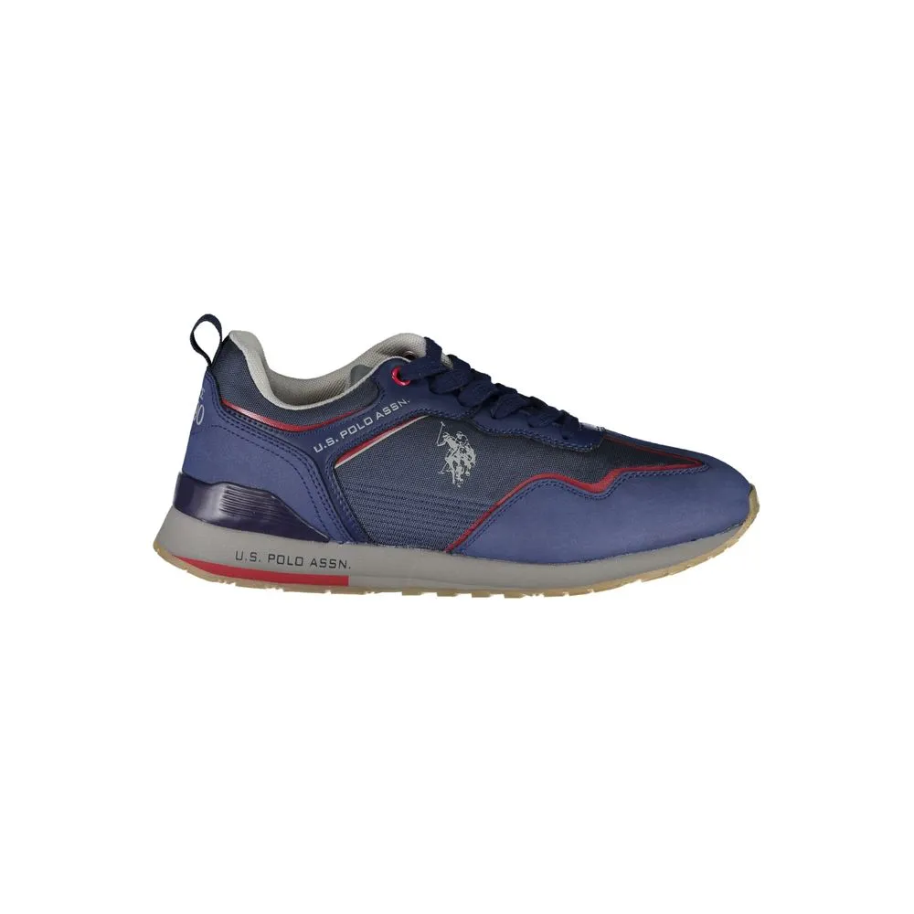 U.S. POLO ASSN. Men's Sleek Blue Sneakers with Contrast Details