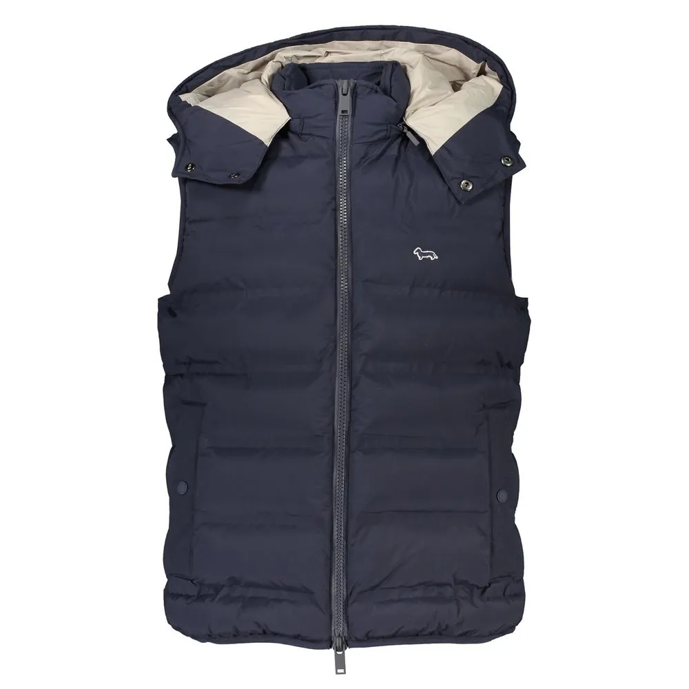 Harmont & Blaine Men's Sleek Sleeveless Zip Jacket with Removable Hood