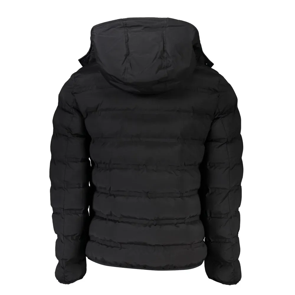 Harmont & Blaine Men's Sleek Black Long-Sleeved Designer Jacket