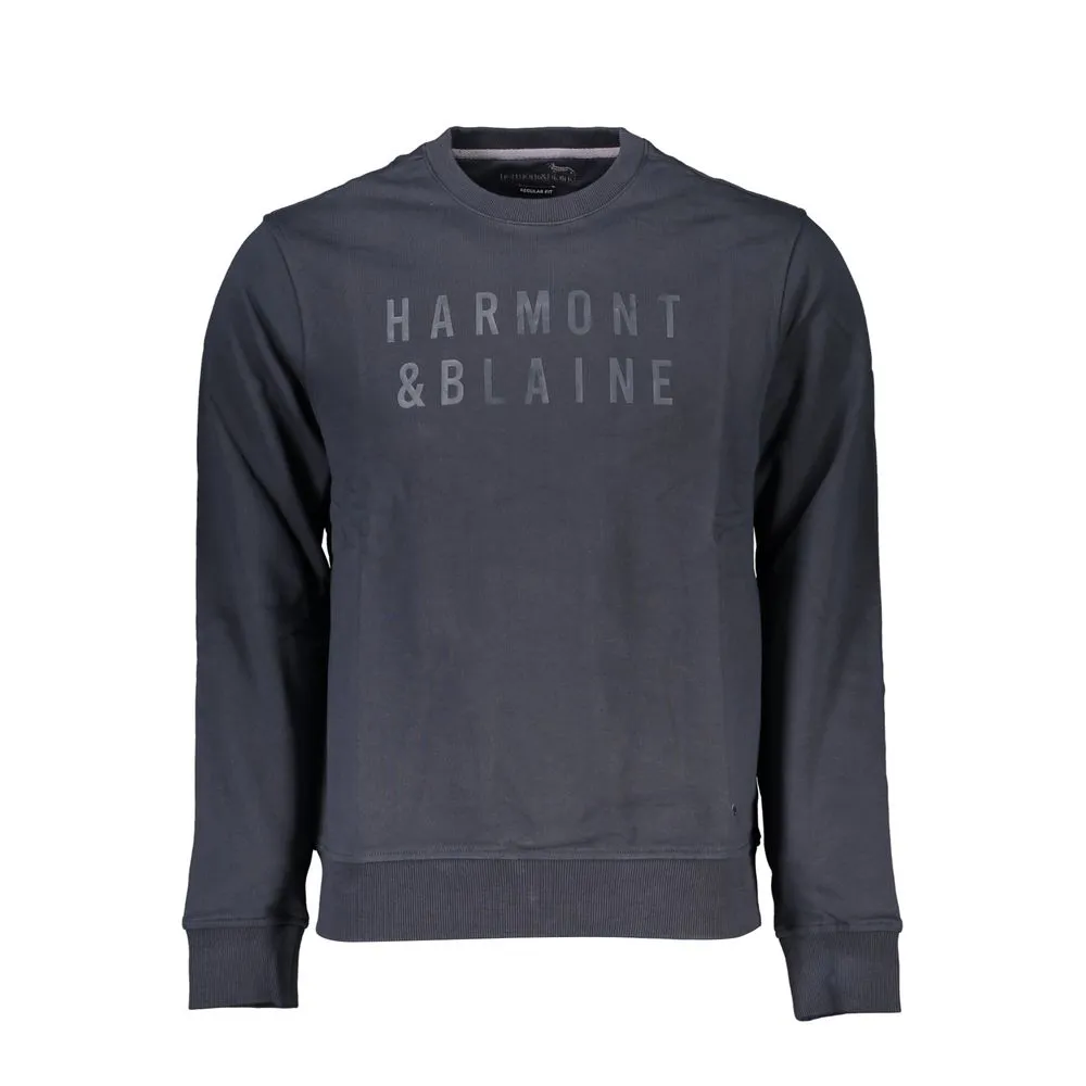 Harmont & Blaine Men's Elegant Blue Crew Neck Sweatshirt