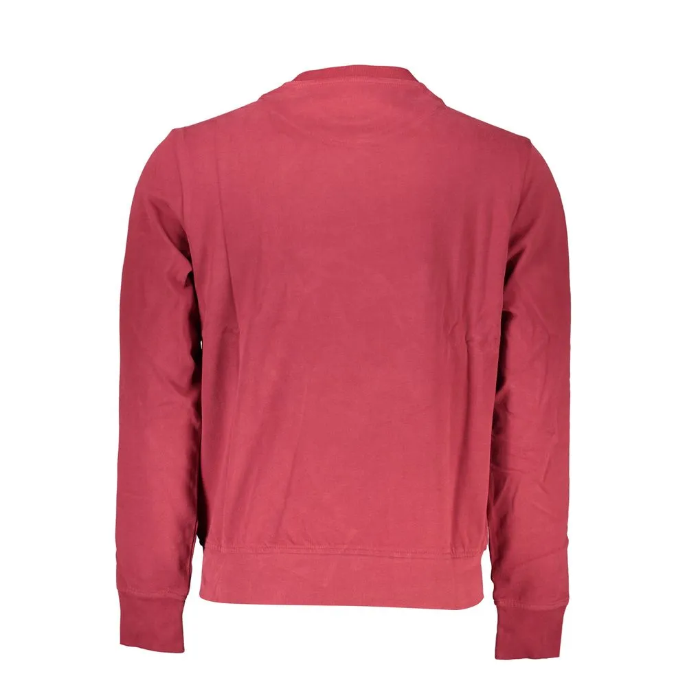 Harmont & Blaine Men's Chic Pink Crew Neck Embroidered Sweater