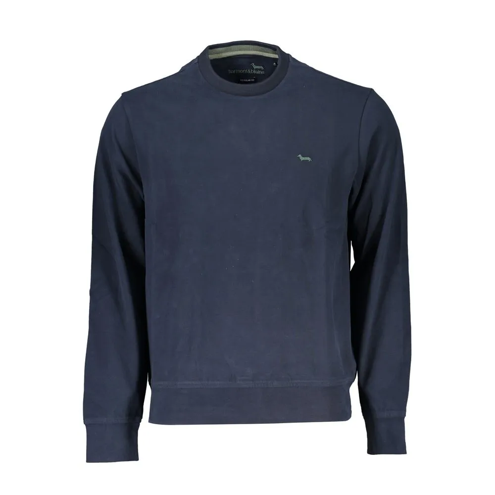 Harmont & Blaine Men's Elegant Blue Crew Neck Sweater