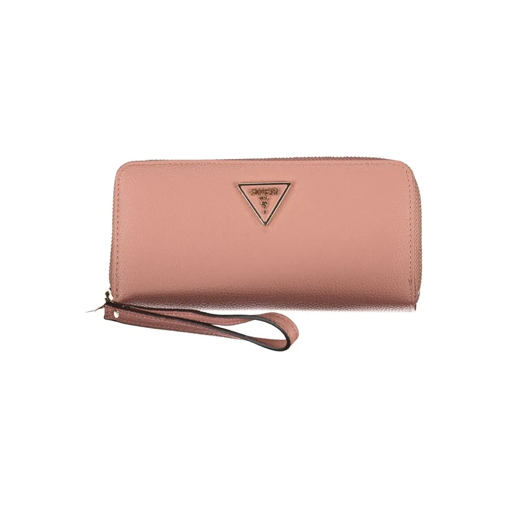 Guess Jeans Women's Elegant Pink Polyethylene Wallet with Logo