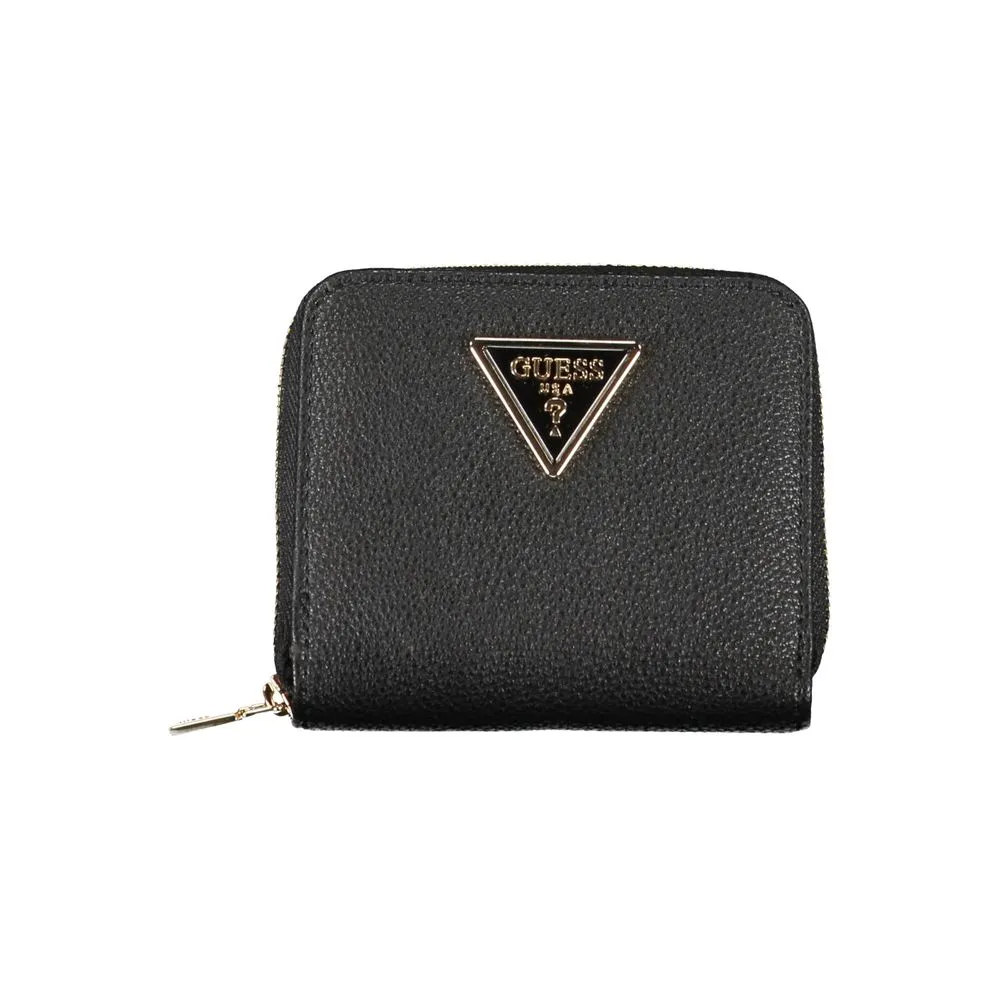 Guess Jeans Women's Sleek Black Wallet with Timeless Style
