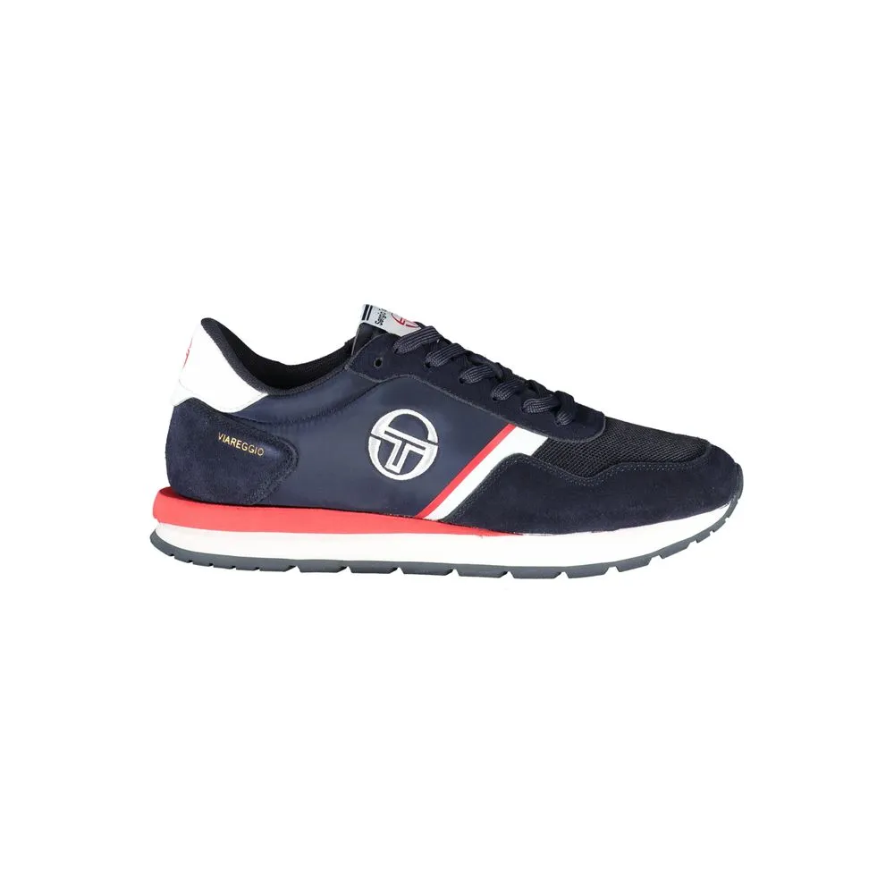 Sergio Tacchini Men's Elegant Blue Viareggio Sneakers with Embroidery