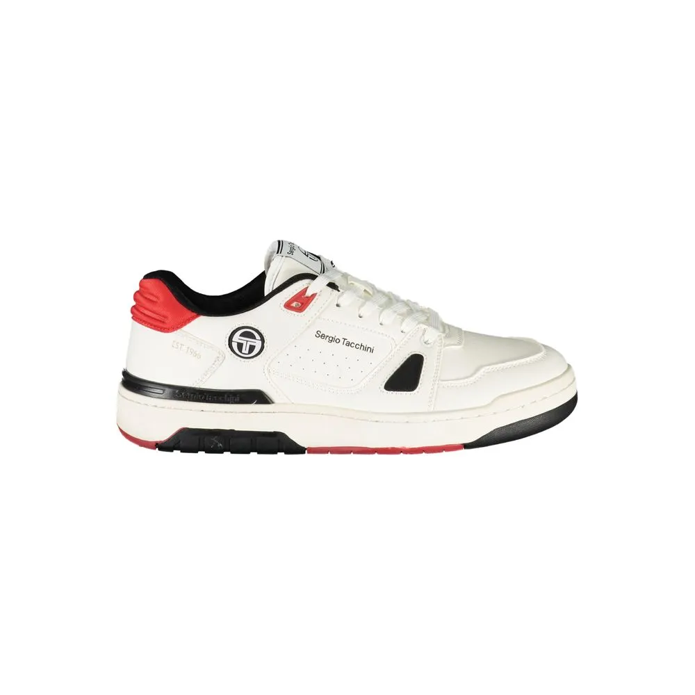 Sergio Tacchini Men's Chic White Sports Sneakers with Contrast Details