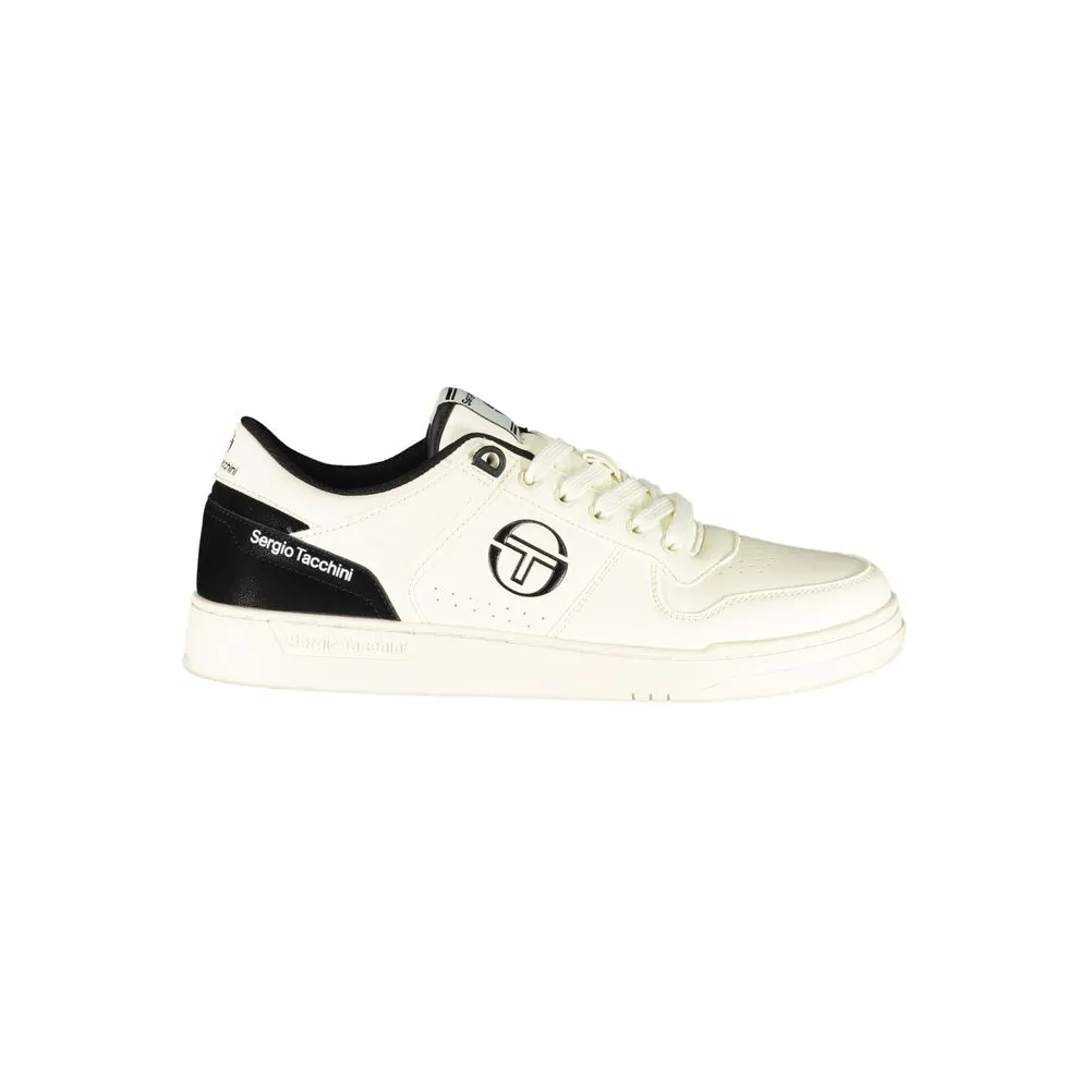 Sergio Tacchini Men's Chic White Sneakers with Contrast Details