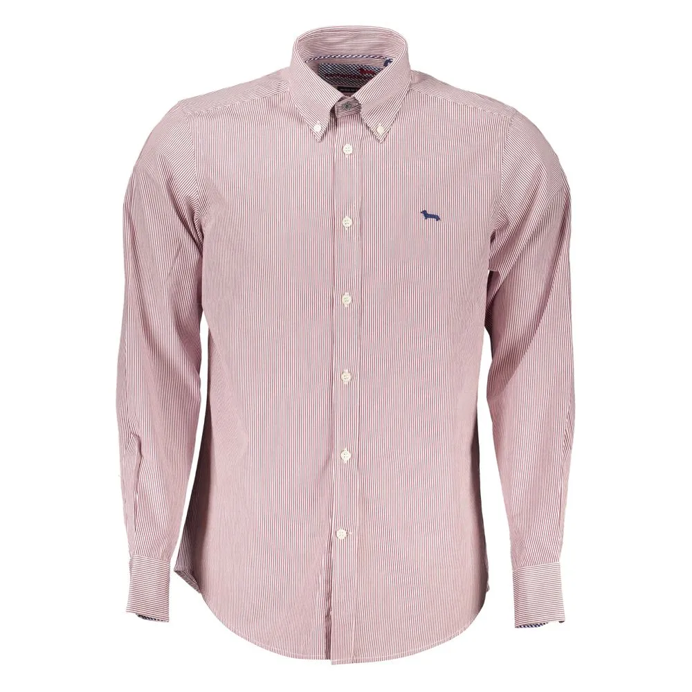 Harmont & Blaine Men's Classic Pink Striped Button-Down Shirt