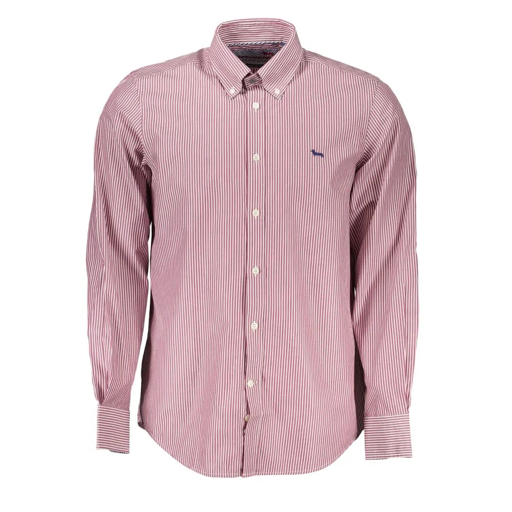 Harmont & Blaine Men's Elegant Striped Long Sleeve Button-Down Shirt