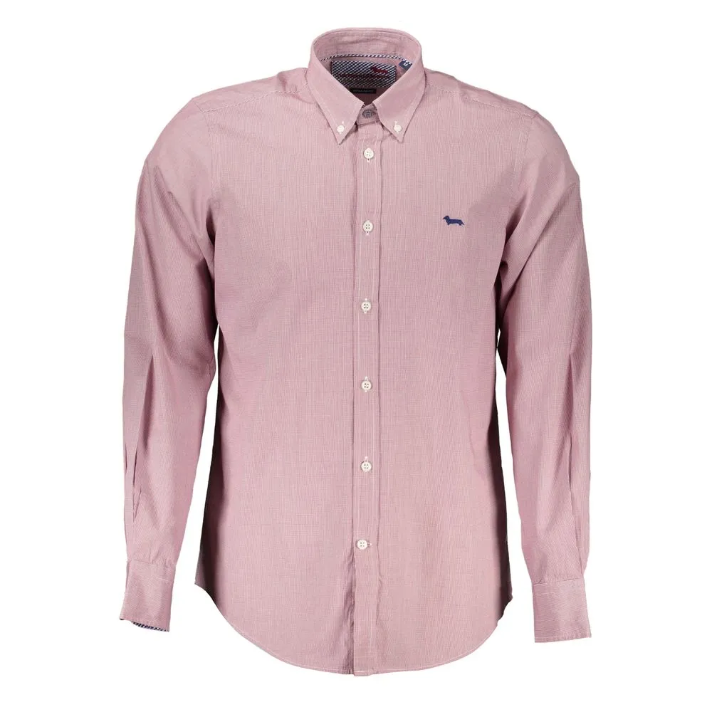 Harmont & Blaine Men's Elegant Pink Long Sleeve Cotton Shirt