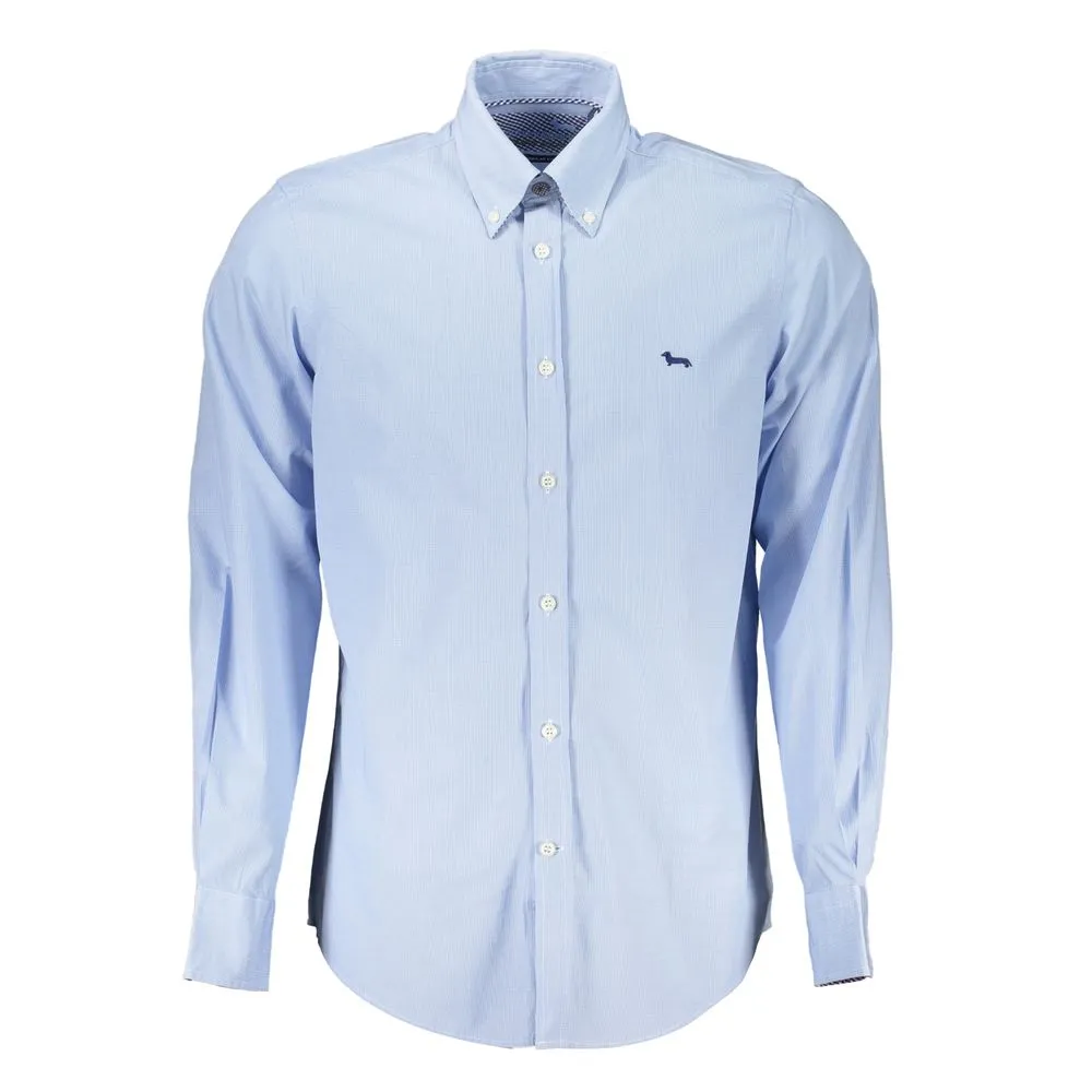 Harmont & Blaine Men's Elegant Light Blue Long Sleeve Button-Down Shirt