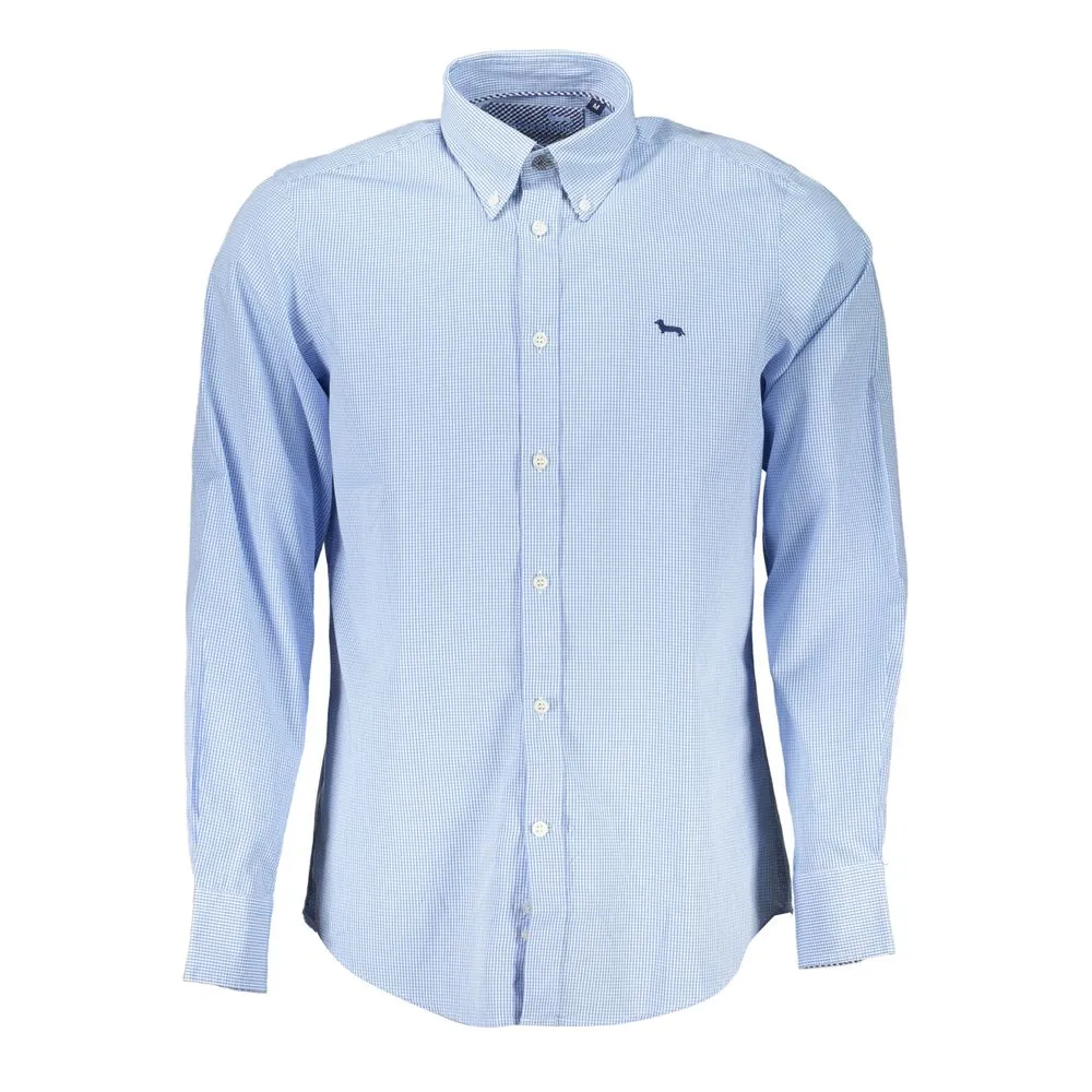 Harmont & Blaine Men's Elegant Light Blue Long Sleeve Cotton Shirt