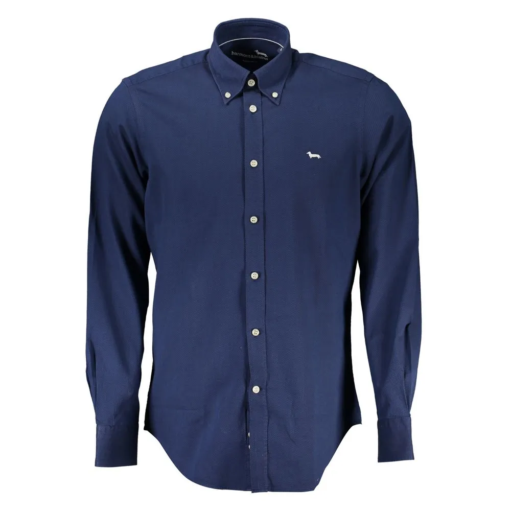 Harmont & Blaine Men's Elegant Organic Cotton Long Sleeve Shirt