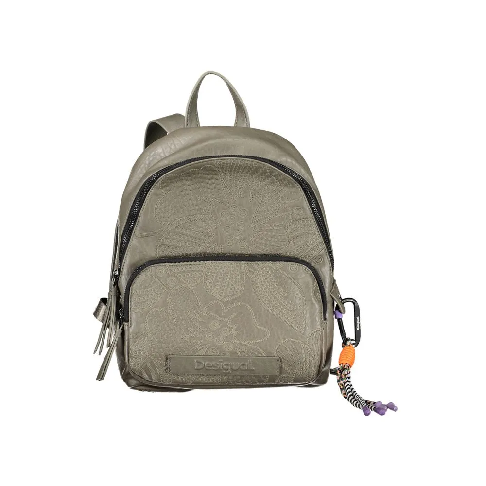 Desigual Women's Chic Artisanal Backpack with Contrasting Details