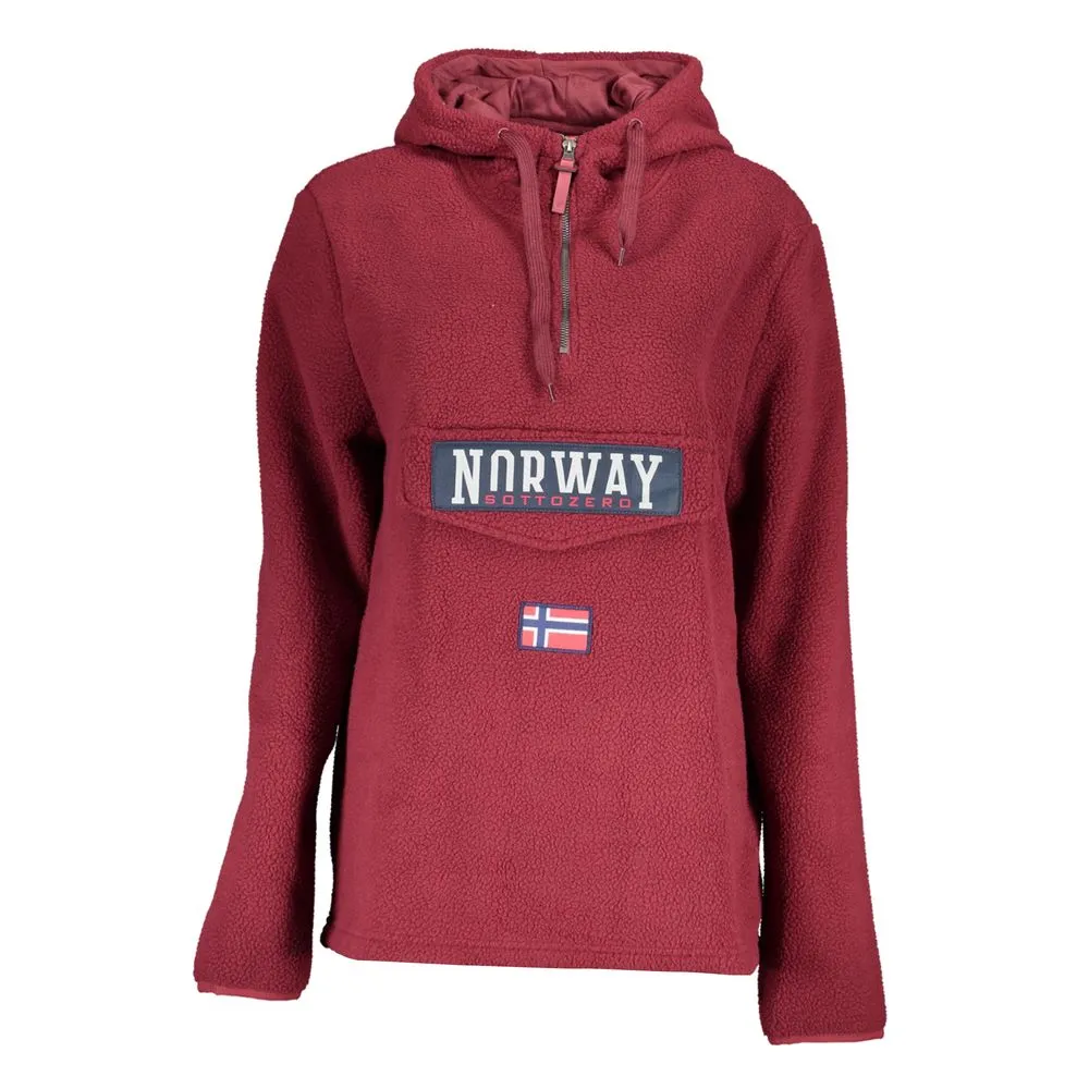 Norway 1963 Women's Chic Purple Hooded Sweatshirt with Unique Detailing