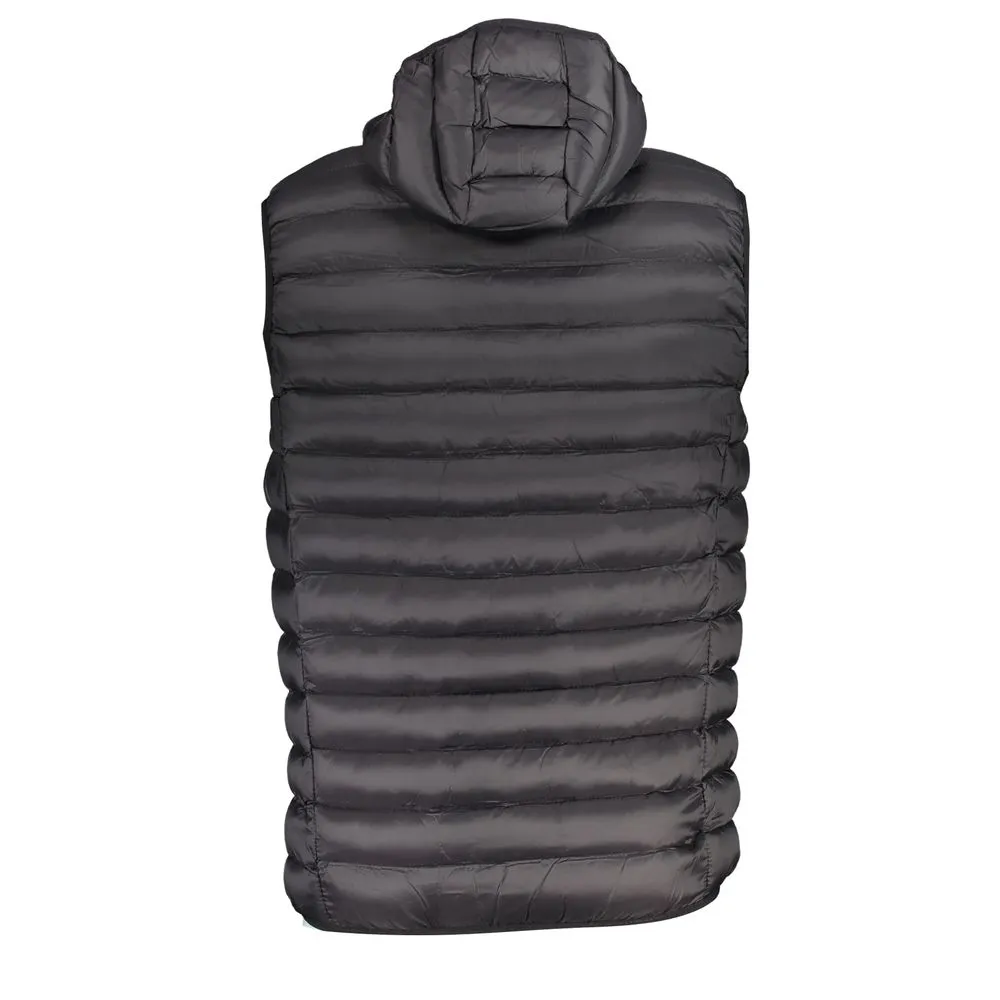 U.S. Grand Polo Men's Sleek Sleeveless Hooded Black Jacket