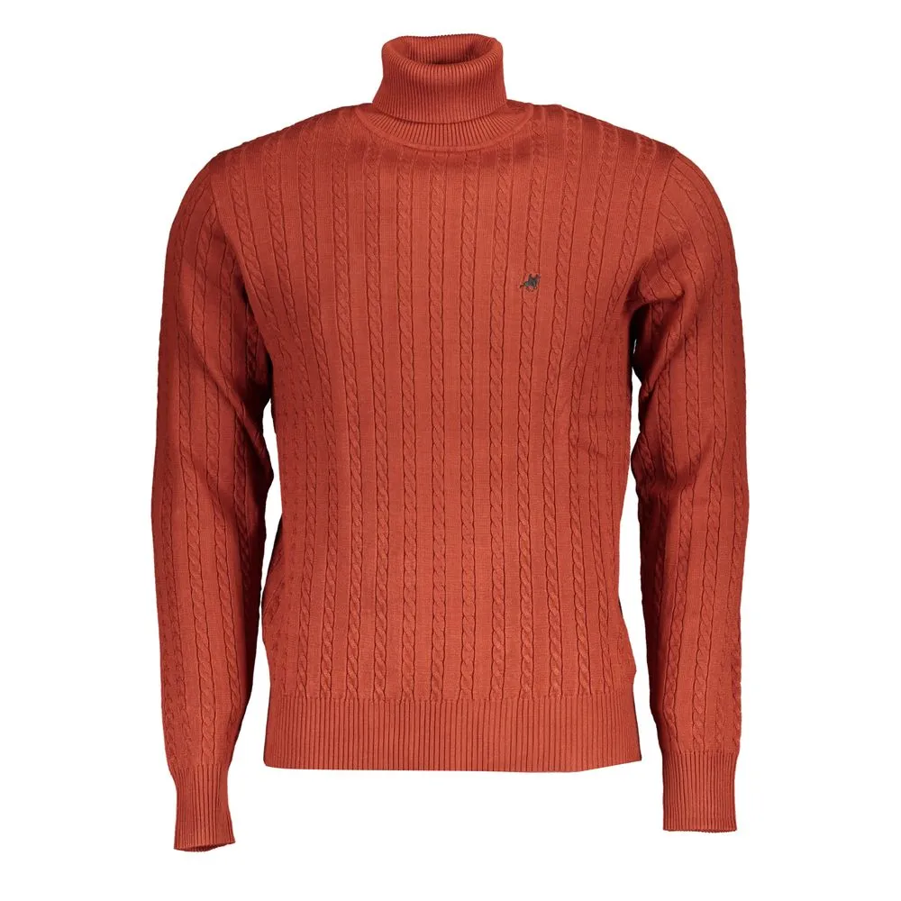U.S. Grand Polo Men's Elegant Bronze Turtleneck Sweater for Men