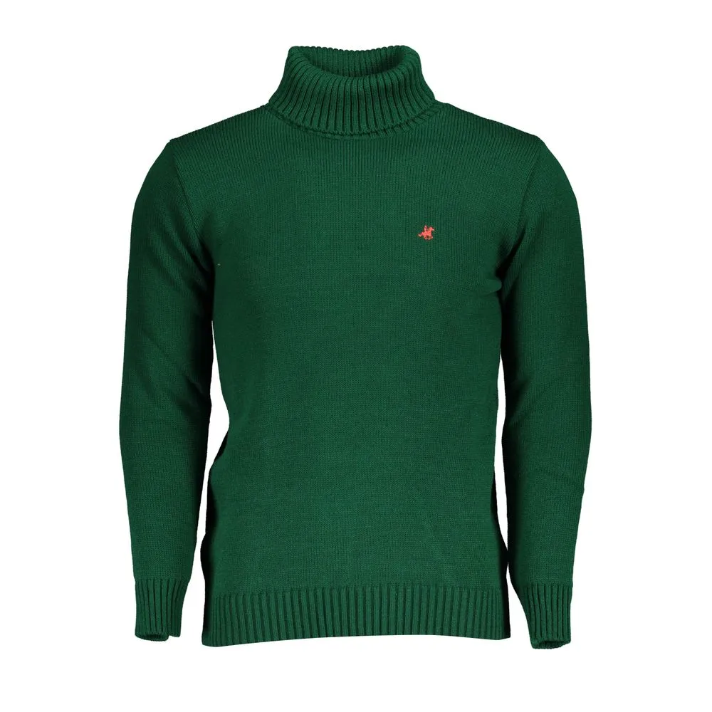 U.S. Grand Polo Men's Elegant Turtleneck Embroidered Sweater