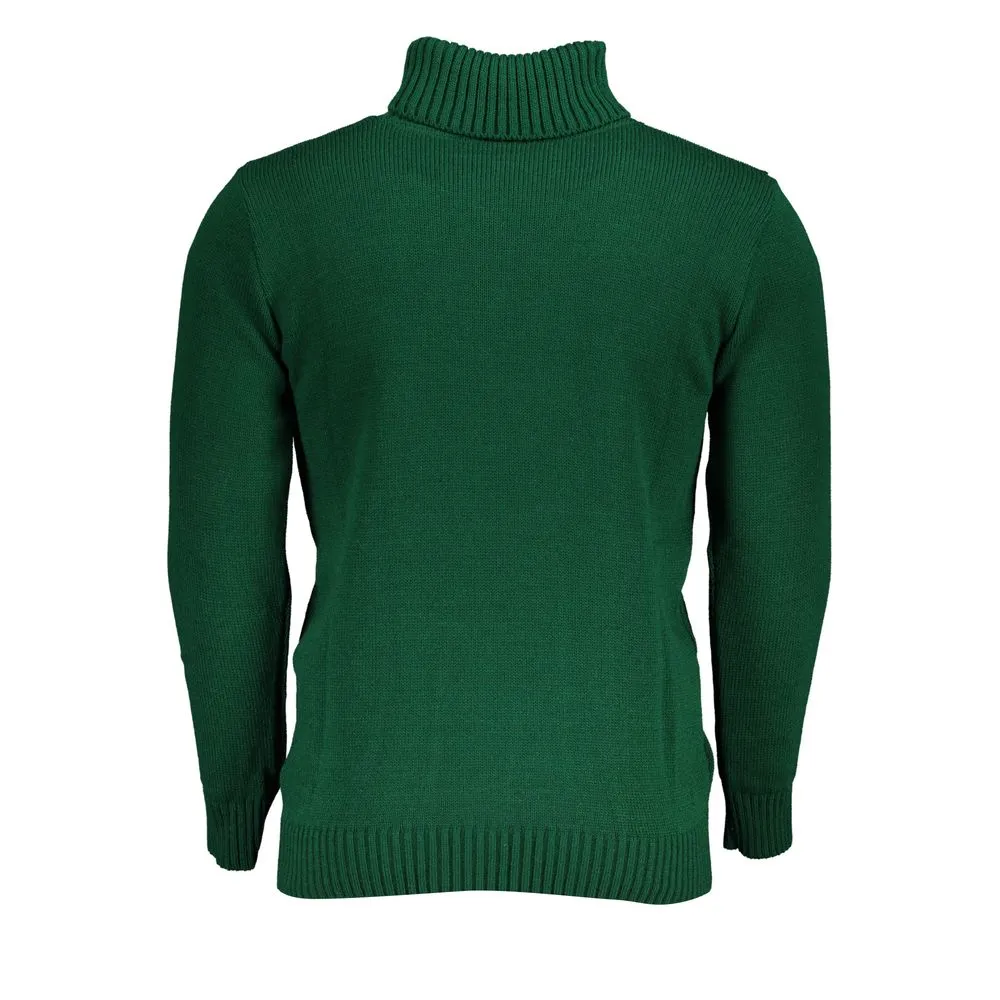 U.S. Grand Polo Men's Elegant Turtleneck Embroidered Sweater