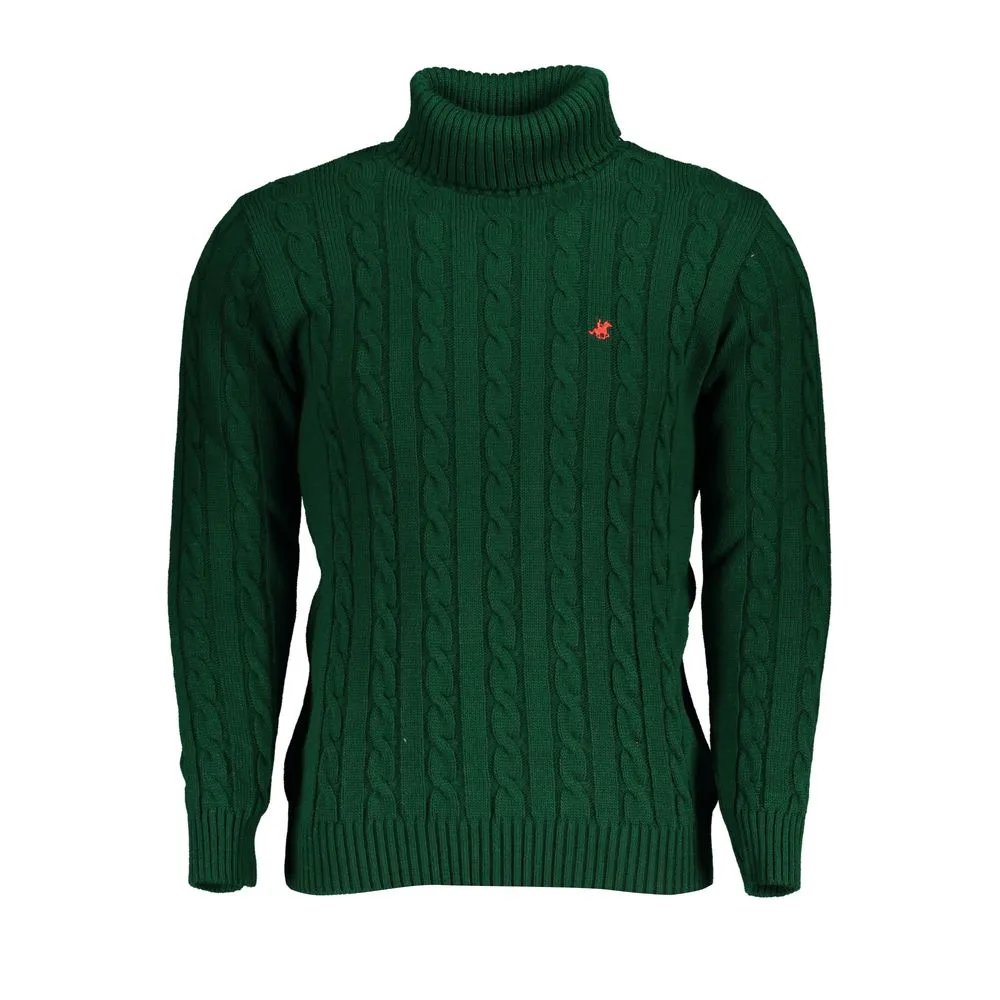 U.S. Grand Polo Men's Elegant Twisted Turtleneck Sweater
