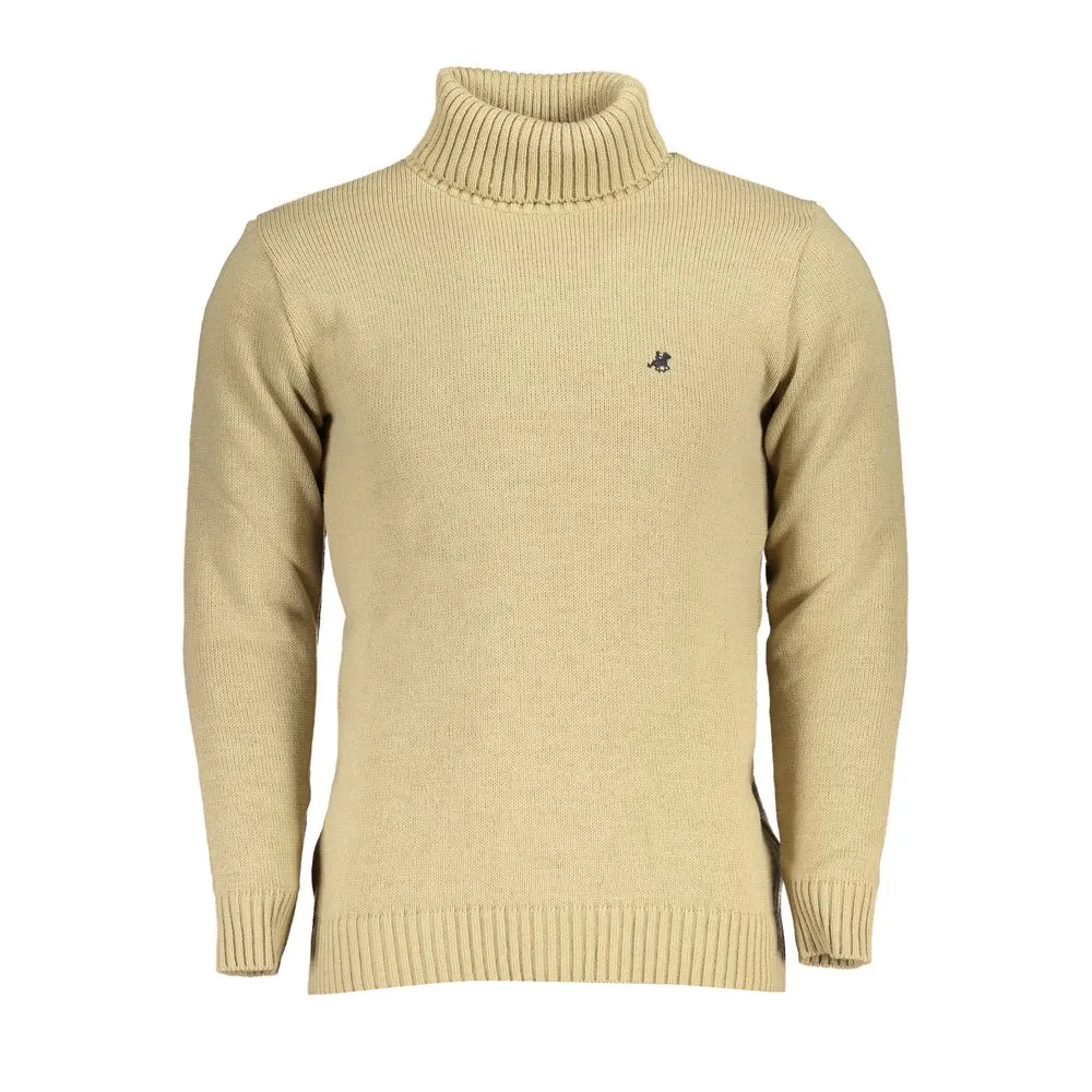 U.S. Grand Polo Men's Chic Turtleneck Sweater with Embroidered Detail