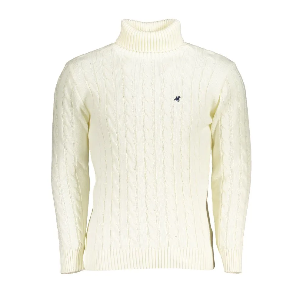 U.S. Grand Polo Men's Elegant Turtleneck Sweater with Embroidered Logo